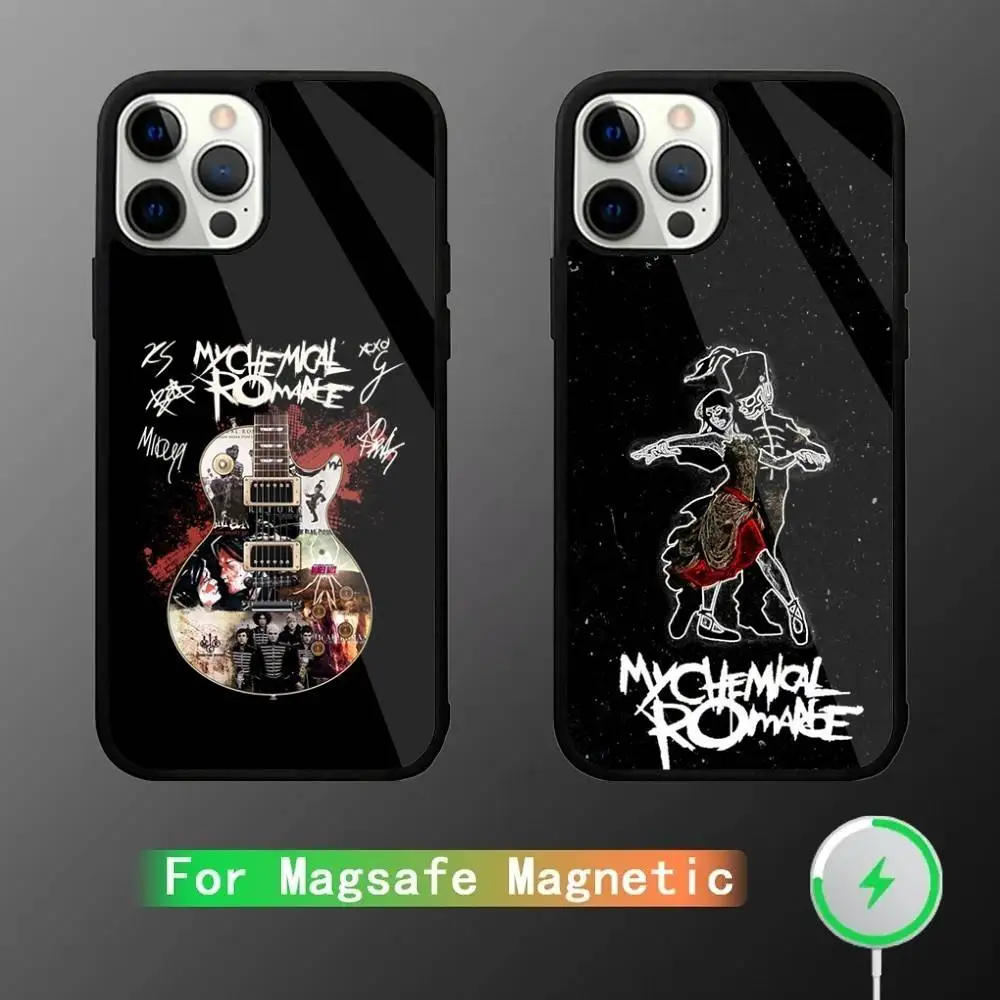

My Chemical Romance MCR Phone Case For iPhone 16,15,14,13,12,11,Pro,Max,Plus,Mini,SE New Magsafe Magnetic Wireless Charging