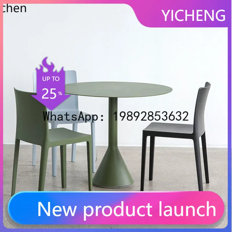 A2-26 open-air balcony villa outdoor small round waterproof sunscreen outdoor dining table and chair combination