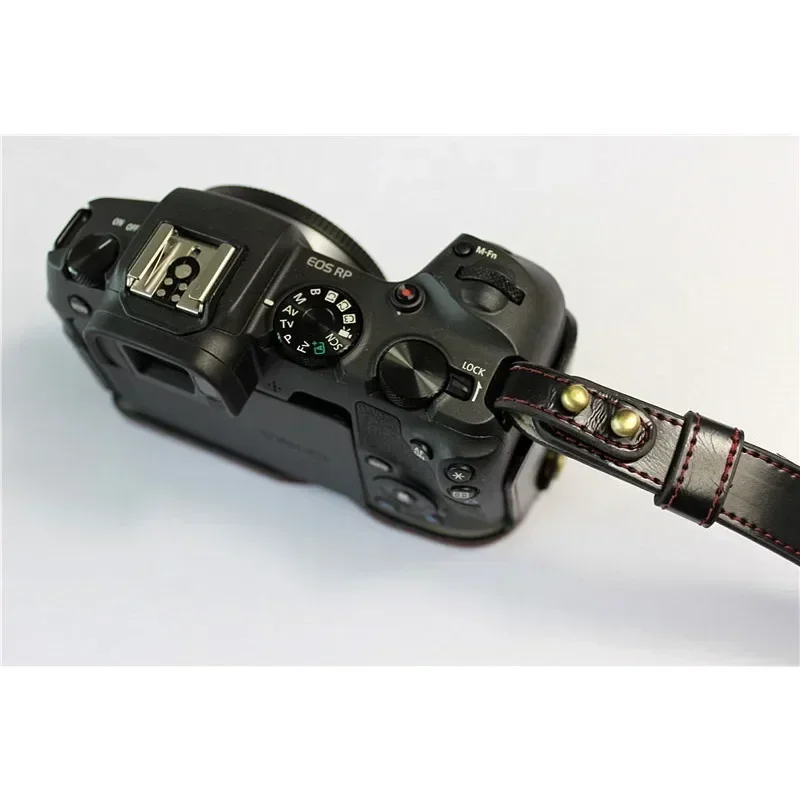 Genuine Real Leather Half Camera Case Grip hand strap for Canon EOS RP