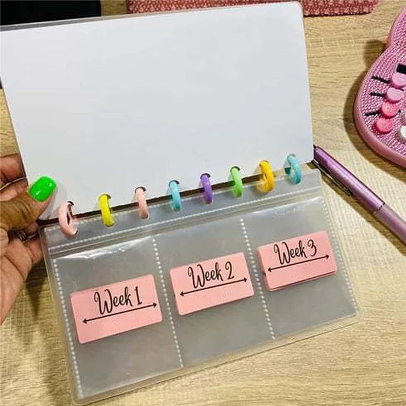 หนังสือประหยัดเงินพร้อมซองใส่ซองใส่หนังสือราคาประหยัดแบบนำกลับมาใช้ได้นาน52สัปดาห์