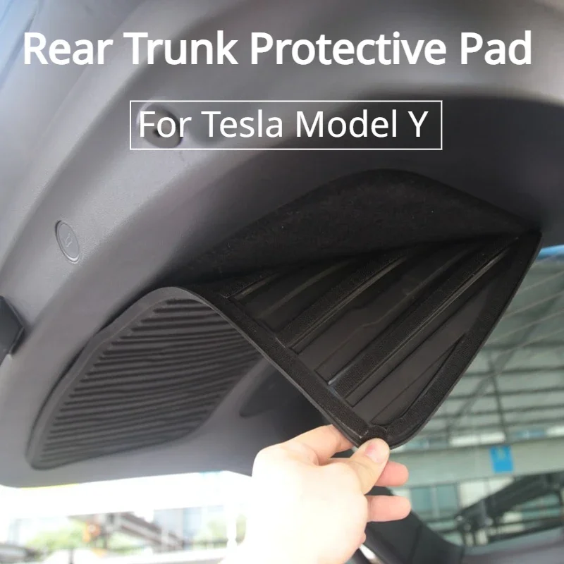 

For Tesla Model Y Rear Trunk Tailgate Protective Pad Anti-dirty Waterproof Inner Mat Paste Directly TPE Modely Car Accessories