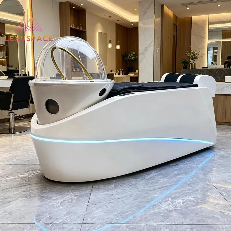 High End Factory Direct Luxury Shampoo Bed with Electric Massage & Heating Function for Professional Hair and Beauty Salons