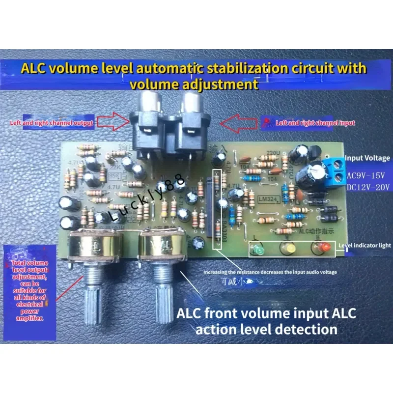 Automatic Volume Level Adjustment Circuit Board Enhanced Stability with Total Volume Output