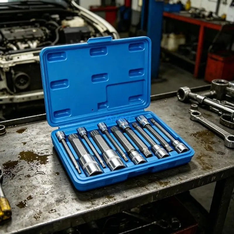E15A Drive Impacts Socket Set High Strength Metal Socket Wrench For Automotive Repair And Mechanical Assembly Enduring