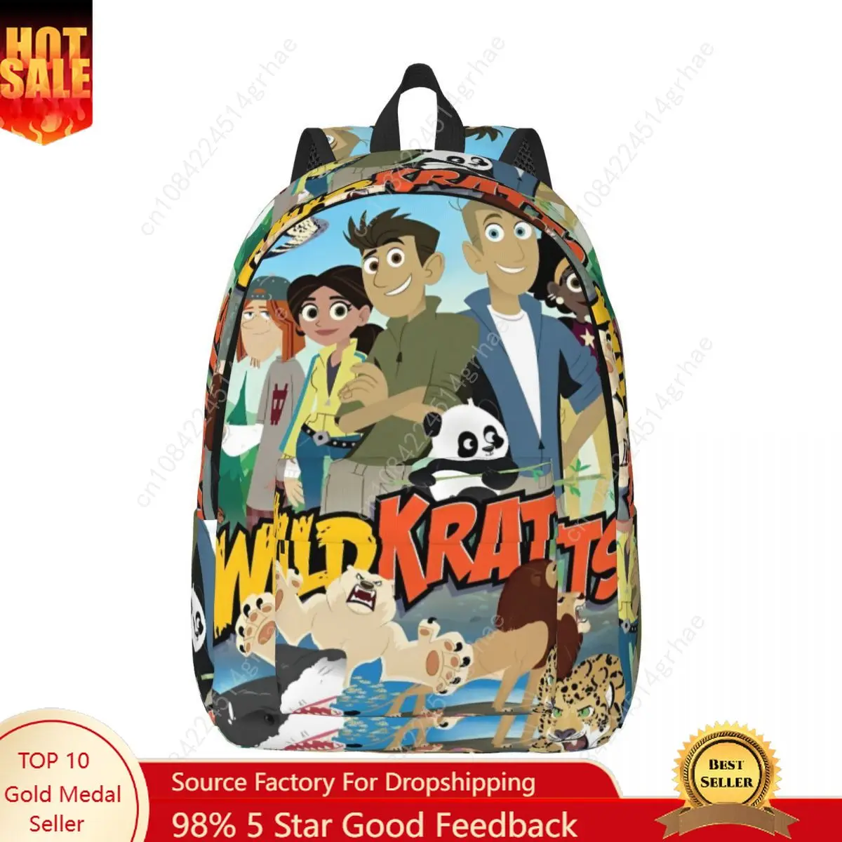 

Wild Kratts Backpack for Men Women Fashion Student Hiking Travel Daypack College Shoulder Bag Lightweight