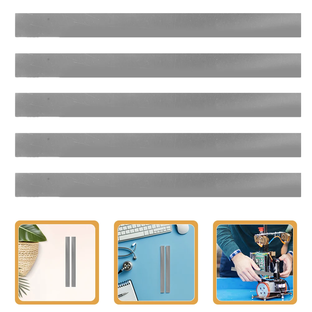 

5 Pcs Experimental Copper Plating Kit Nickel Strips Silver Sheet Conductive Electrode Metal Anode Educational
