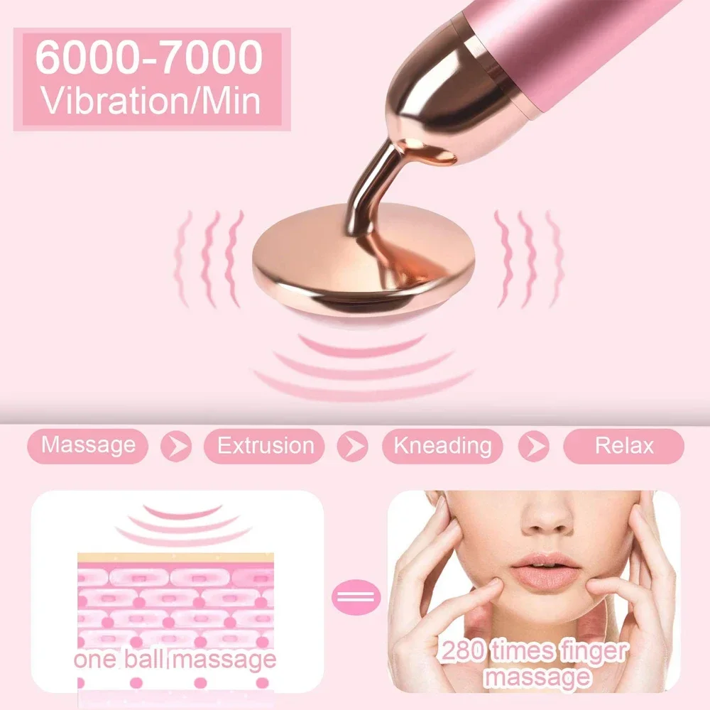 3 in 1 Face Massager Roller Massage Stick 3D Roller Face Massager Kit Gift Set for Face Skin Care Tools Girls Women Home Beauty