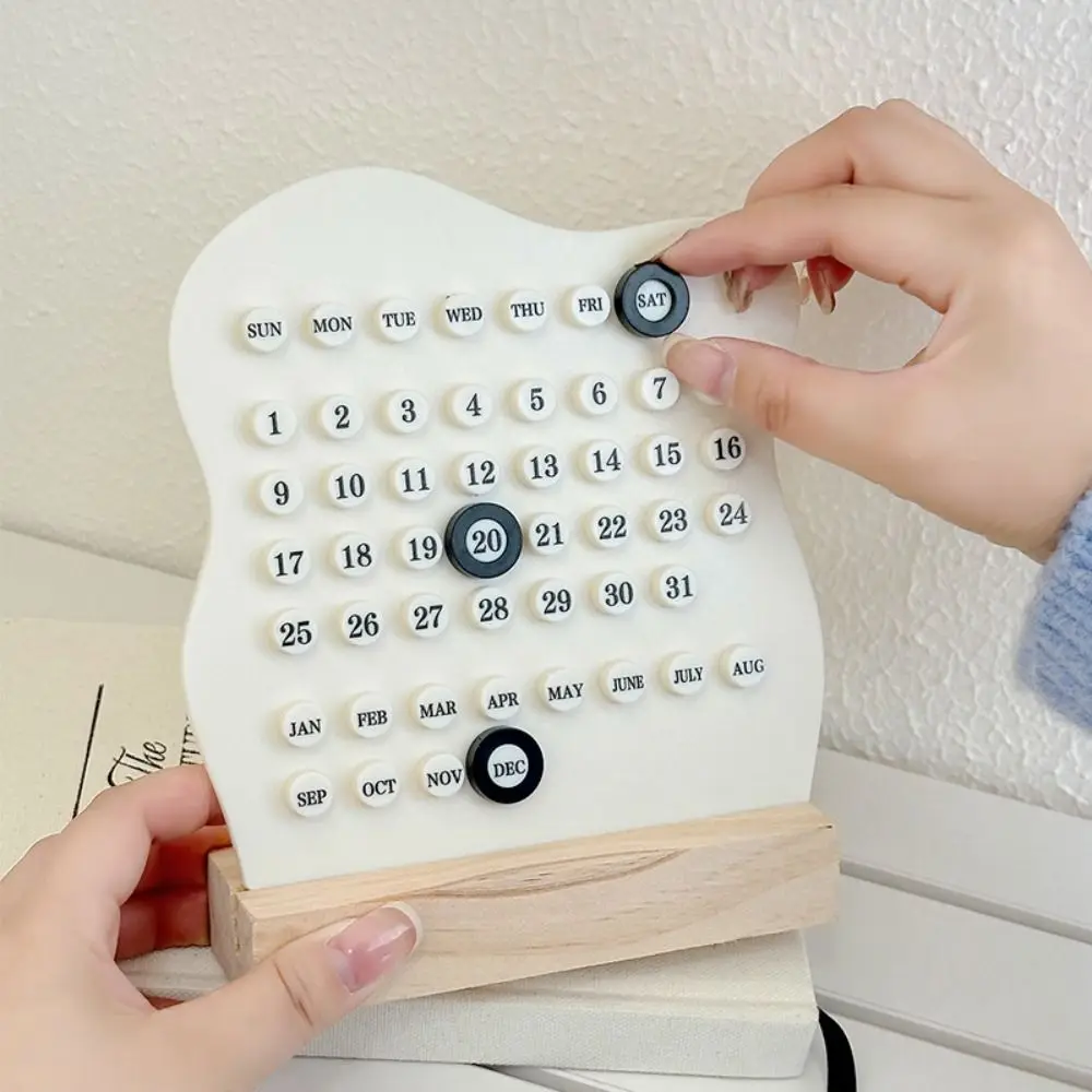 

Creative Manual Perpetual Calendar 3 Rings Adjustable Montessori Calendar Month Date Display DIY Time Perpetual