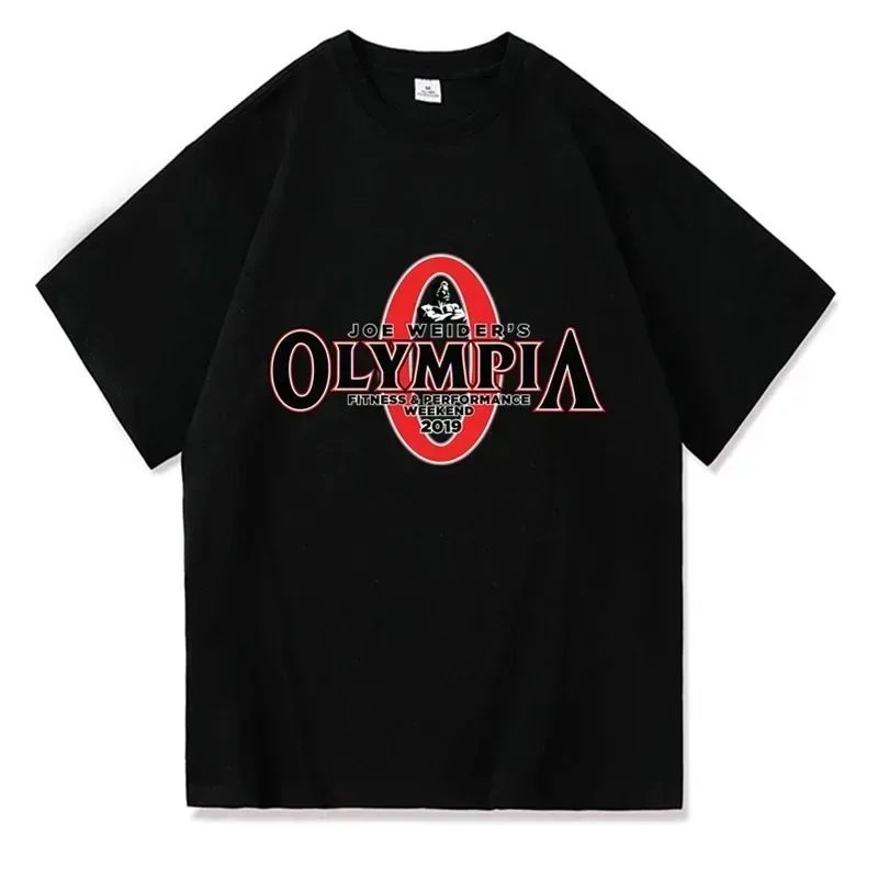 Summer Men's OLYMPIA Printed Pure Cotton T-shirt Men's Hip Hop Street Sports Fitness Comfortable Hot Selling T-shirt