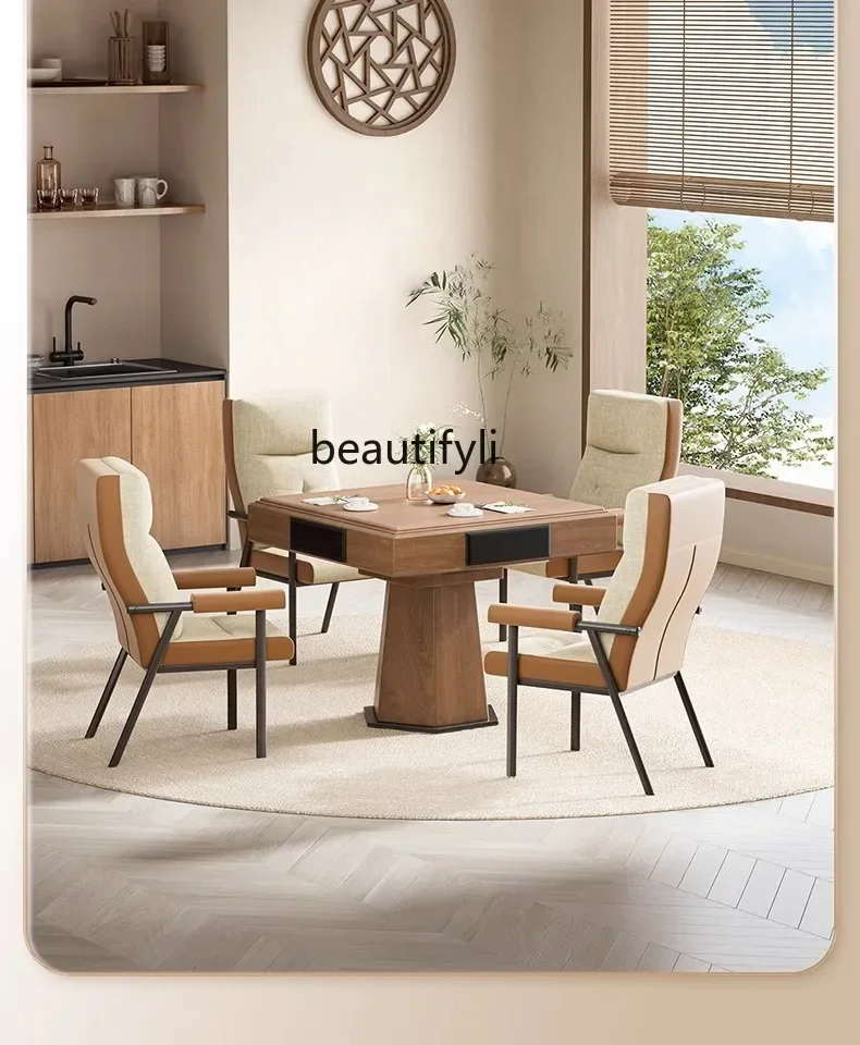 

Solid wood roller coaster mahjong machine Fully automatic household bass mahjong table Comfortable wind