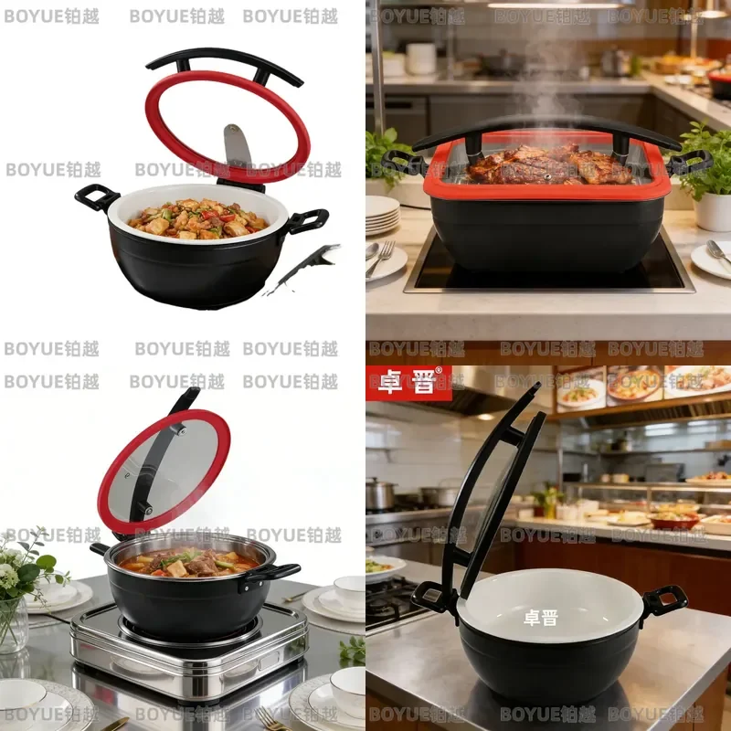 Stainless Steel Buffet Warmer Pot Thermal Insulation Food Heater for Hotel Kitchen Breakfast Service Chafing Dish Keep Warm