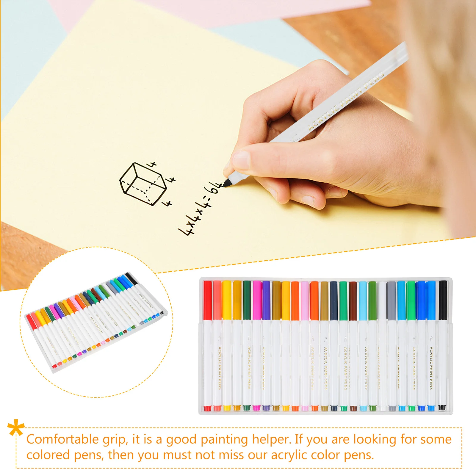 25 قطعة من أقلام الألوان الأكريليك، تصميم يدوم طويلاً يمنع التطاير لمخططي المجلات، قلم ألوان أكريليك العبث #6