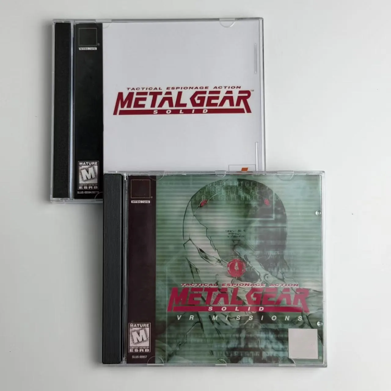 Disco de reproducción de alta calidad para Sony PS1: Metal Gear Solid+VR Missions (Versión con vibración, sin manual)