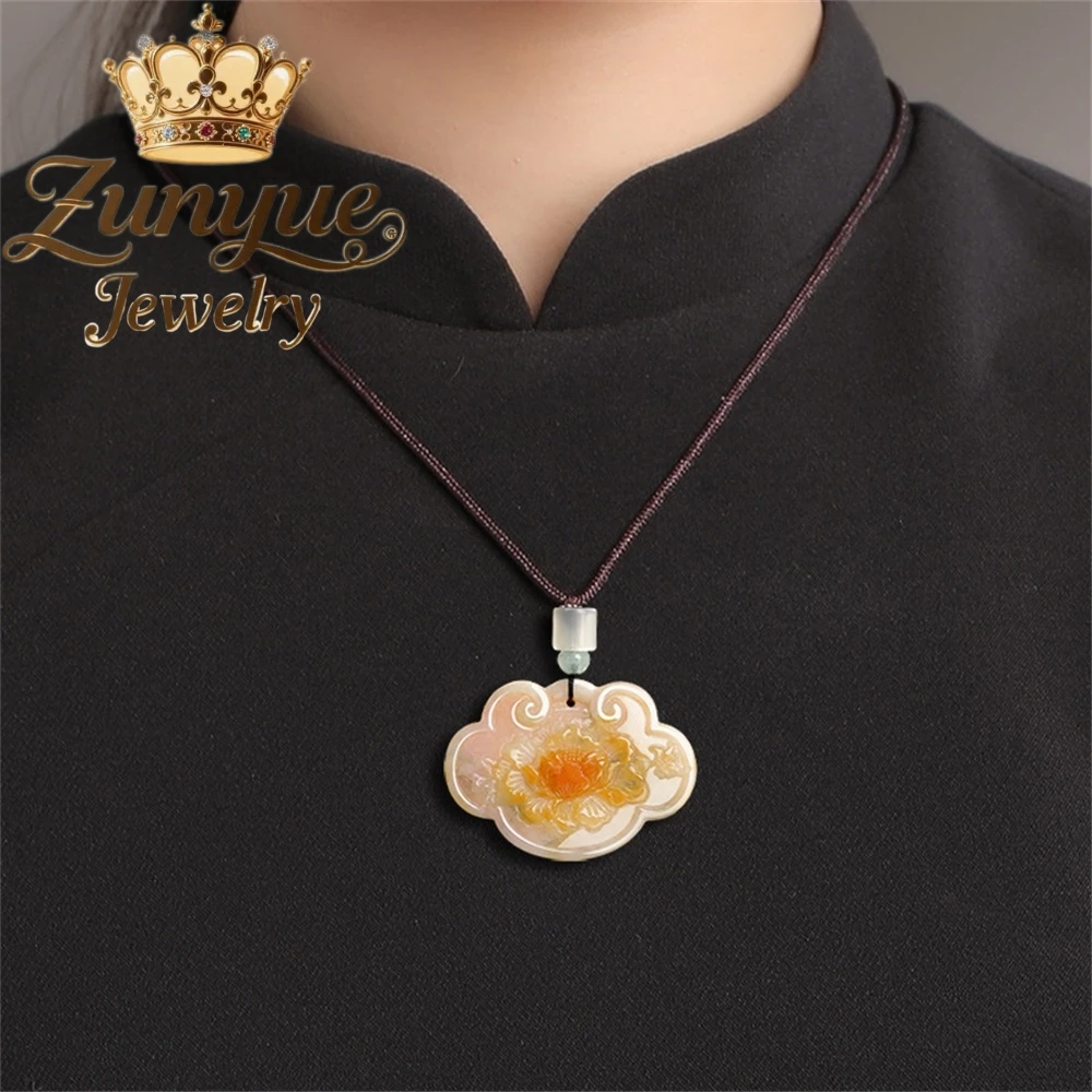 البورمية الطبيعية A-الصف الجاديت رائعة أنيقة الأحمر النار روي الفاوانيا قلادة الجليد من نوع اليشم عالية الجودة مجوهرات الأزياء الفاخرة #5