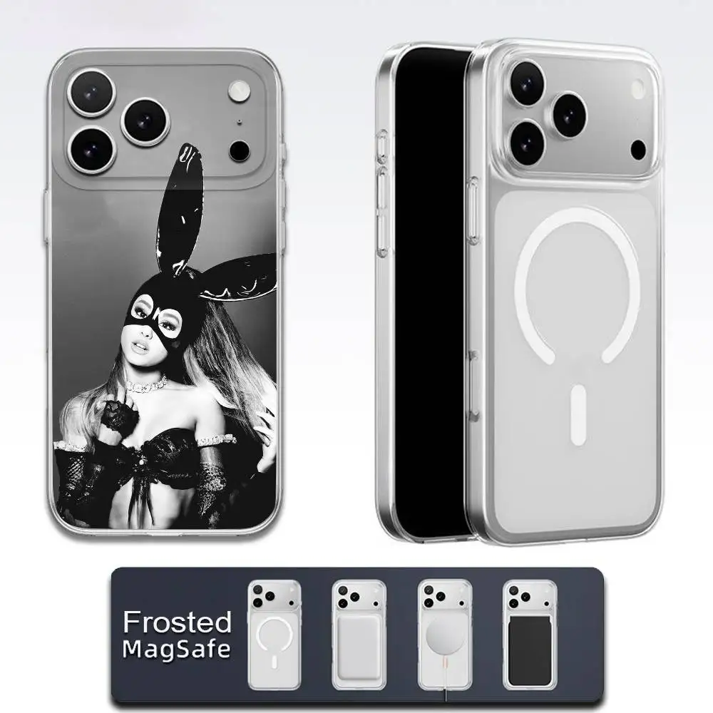 A-Ariana g-grande coque de téléphone soleil éternel pour iPhone 17,16,15,14,13,12,11,Pro,Max,Plus,E,Air,Mini Magsafe Transparent