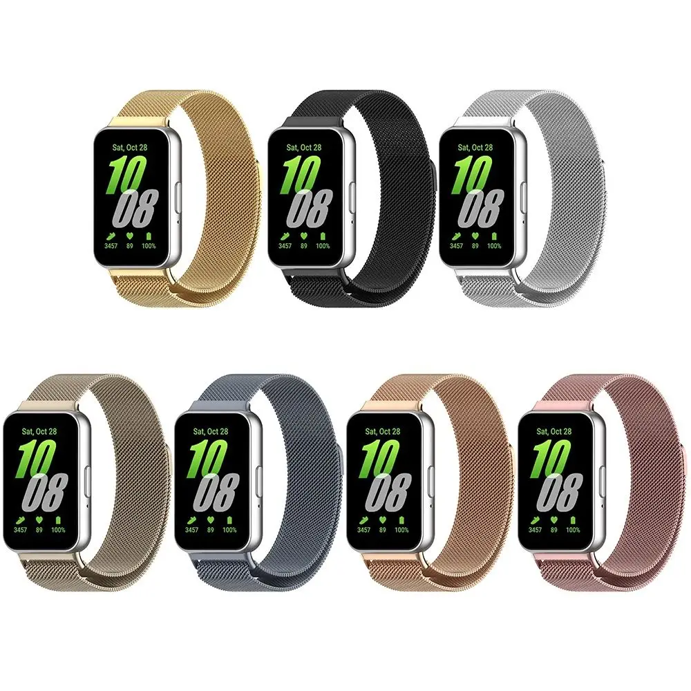 

New Replacement Metal Strap Milanese Wrist Watchband Stainless Steel Belt Bracelet for Samsung Galaxy Fit 3 Smart Watch
