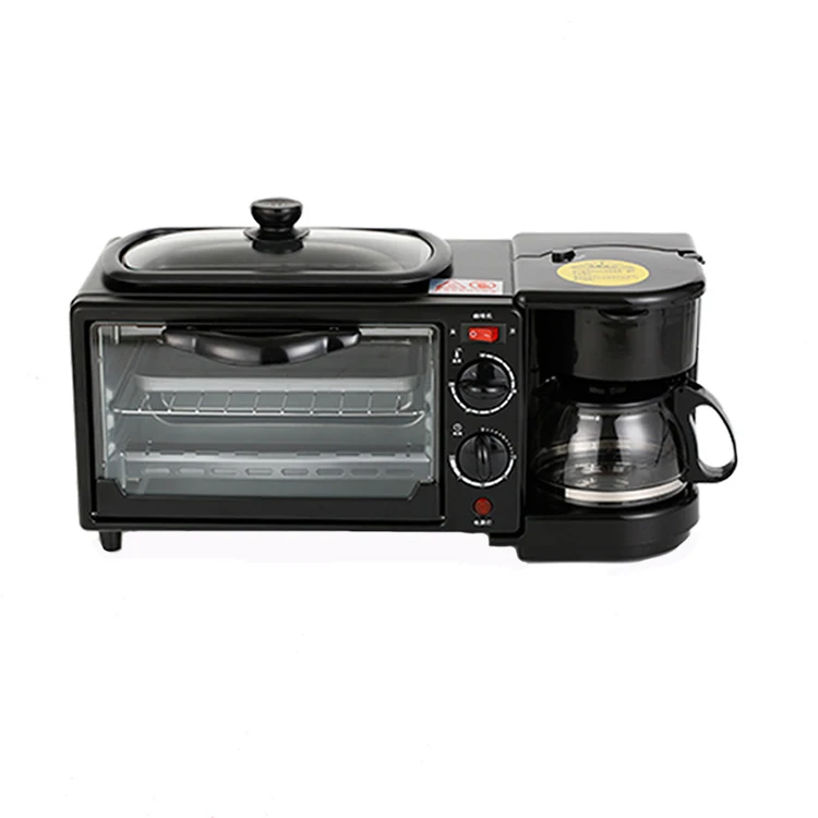 Wholesale 3in1 Breakfast Maker Coffee Oven Toaster Mini Electric Omelette Oven Gift Machine Breakfast Machine