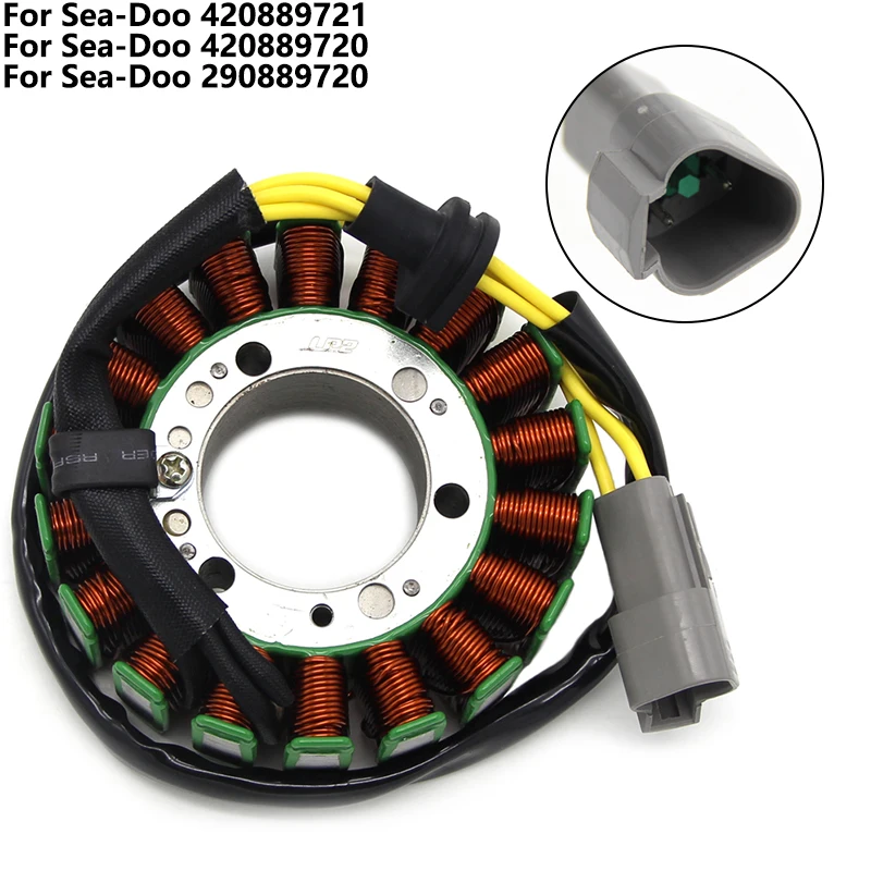 

Motorboat Ignition Magneto Stator Coil for Sea-doo 215 GTR RXP 230 WAKE 300 RXP X 255 RXT X 420889721 420889720 290889720
