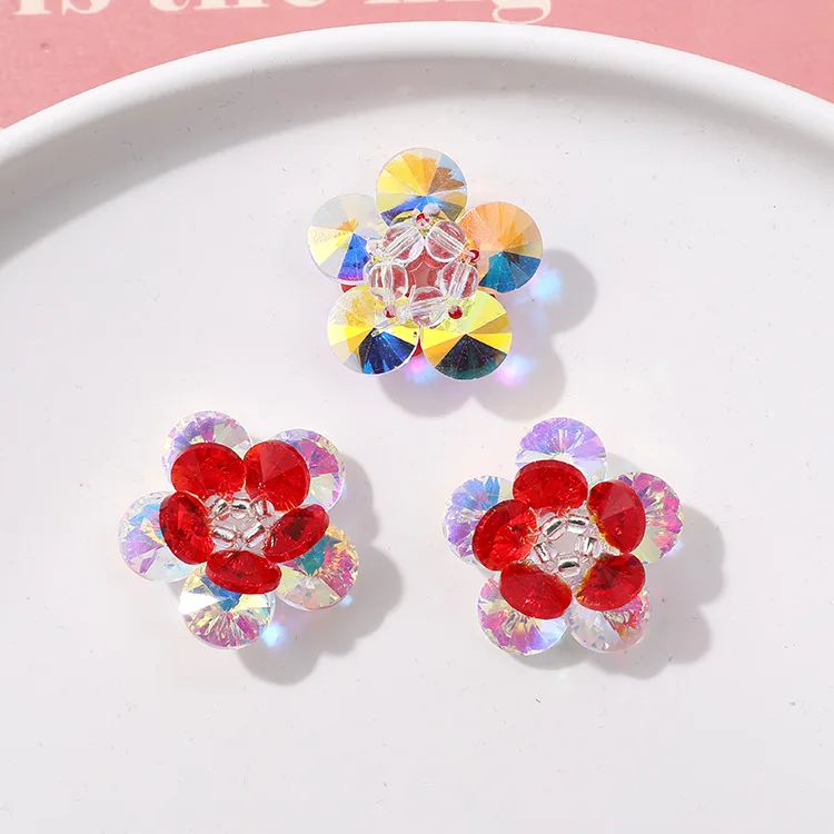 

10 шт., шапки, обувь, сумки, аксессуары, нашивки для одежды, мечтательный градиент, красочная мозаика, хрустальный цветок, нашивка