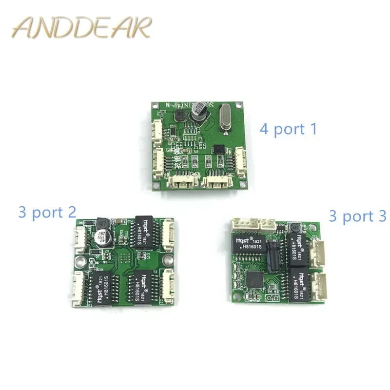 Modul OEM PBCswitch Mini modul OEM PBC ukuran mini 3/4 port saklar jaringan papan Pcb modul saklar ethernet mini 10/100Mbps ODM