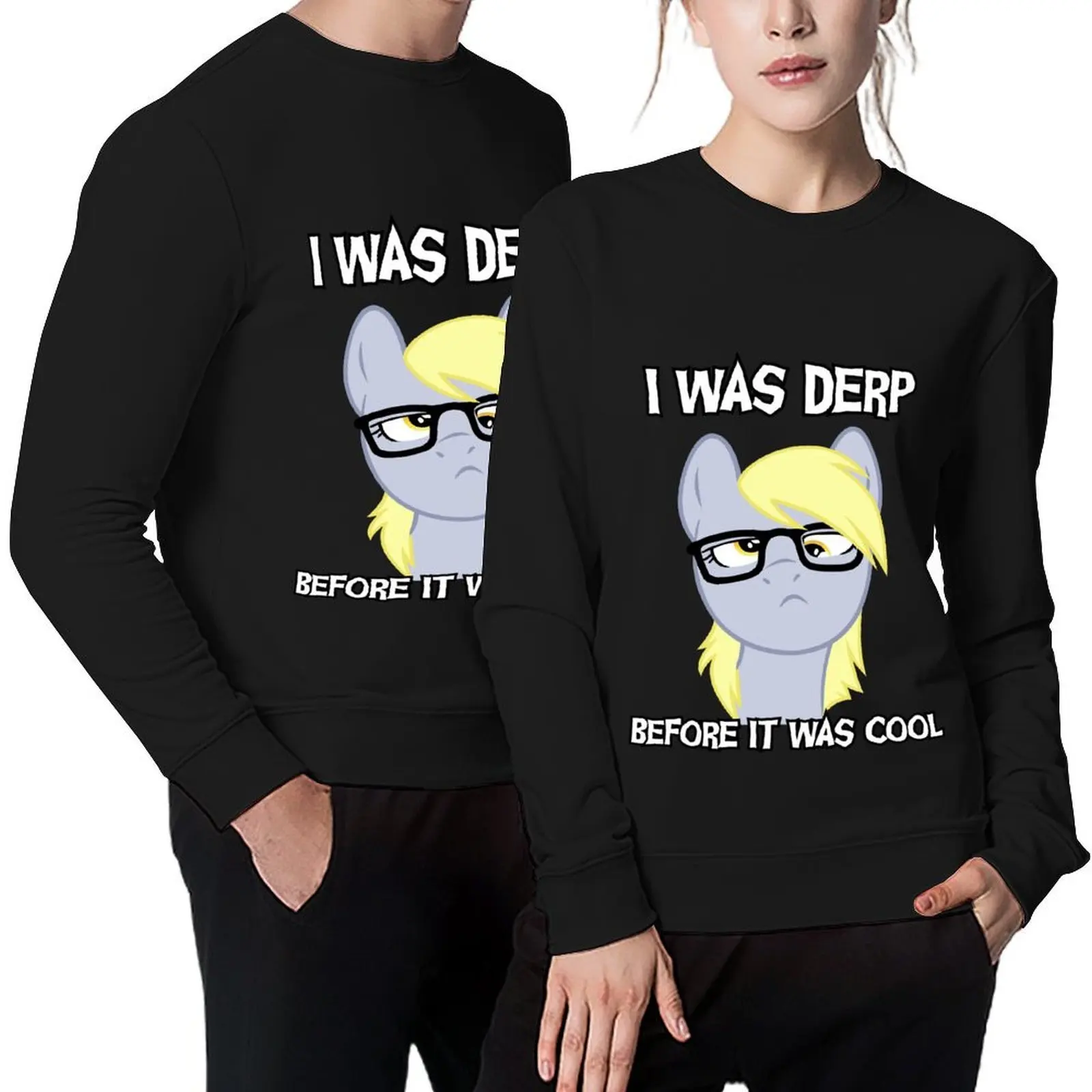 

I was derp before it was cool Pullover tracksuit men autumn men's clothes men's winter sweater graphic sweatshirts