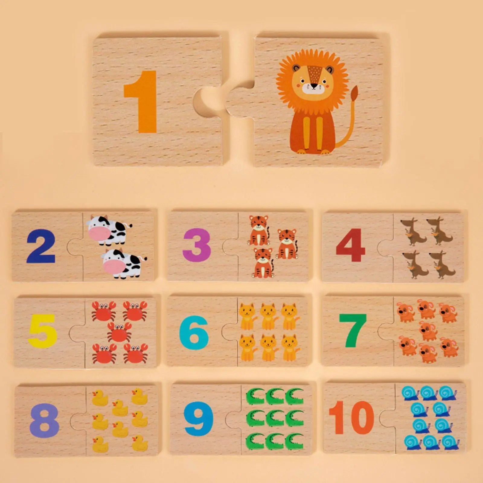 Wooden Puzzle for Kids Mathematics Teaching Aids for Age 3 4 5 Years Gift