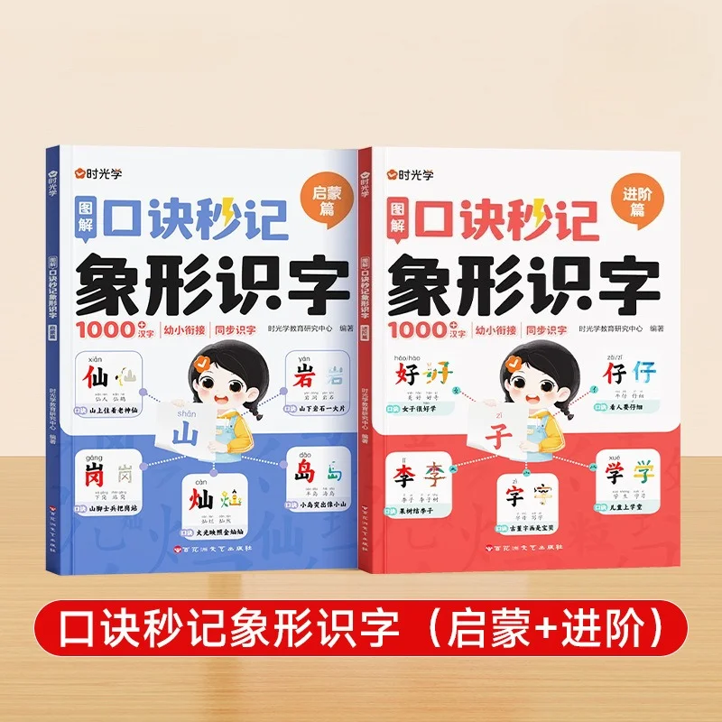 

Illustrated Mnemonics, Second Memorization, Pictographic Literacy, Elementary School Radical Combination Literacy Book