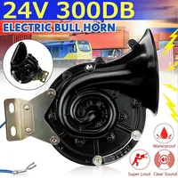 300DB 12V 24V Universal Electric Snail Air Horn Raging Sound For Car Motorcycle Truck Boat Auto Parts Universal