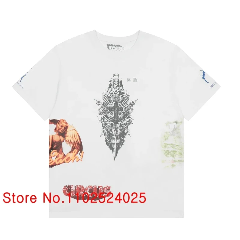 Cactus Jack Tshirt Hot Sale Streetwear Men Women Hip Hop Rock Rap Style T-shirts Top Quality Cotton Tee Short Sleeve