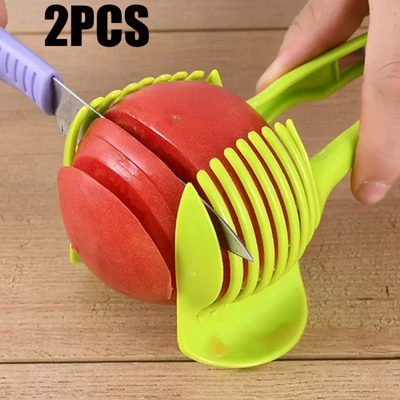 Ручная нарезка для томатов, зажим для хлеба, нарезка фруктов и овощей, шрезыватели лимона, гаджет для картофеля, яблок, кухонные аксессуары, кухонные принадлежности
