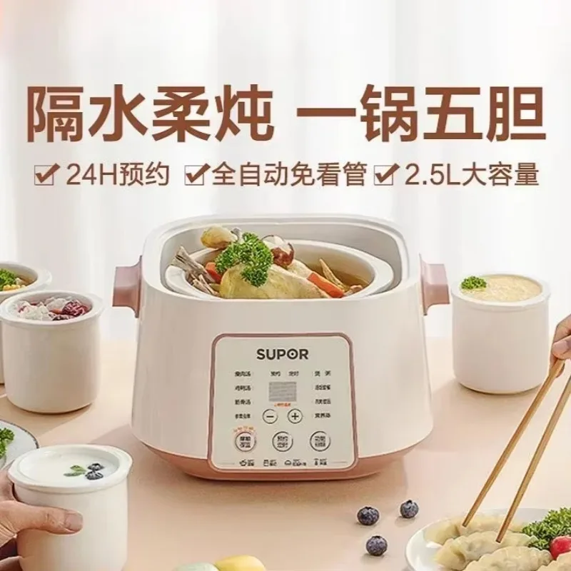 وعاء الحساء الكهربائي المنزلي. أوتوماتيكية بالكامل ويمكن تركها غير مراقبة ومقاومة لدرجات الحرارة العالية يخدم كوعاء المكملات الغذائية