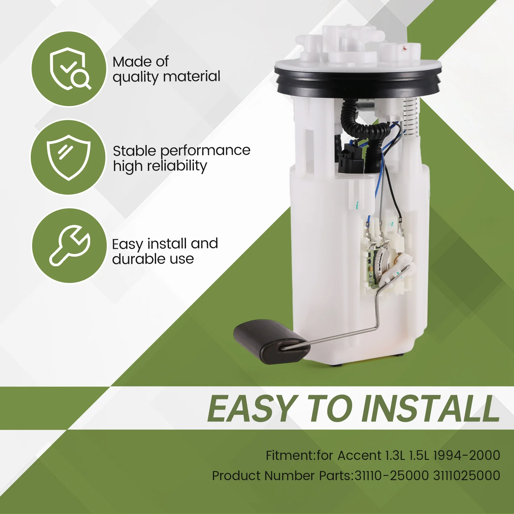 

A80X-Car Fuel Pump Assembly 31110-25000 3111025000 For Hyundai Accent 1.3L 1.5L 1994-2000 Fuel Pump