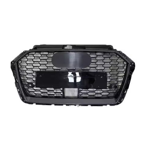 Suitable for Audi A3 8V 2017-2019 Modified RS3 Grille Grid Imitation Carbon Fiber Pattern Outer Frame with ACC Hole
