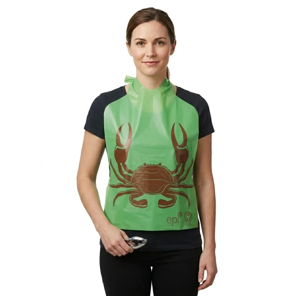 

50 Pack Biodegradable Adult-Sized Seafood Bibs, 23 x 16.5 Inch