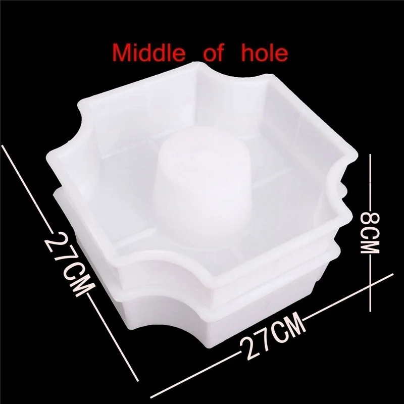 New Garden Path Walkway Pavement Making Mold Medium‑Hole Grass Planting Plastic Brick DIY Landscaping Construction Accessory