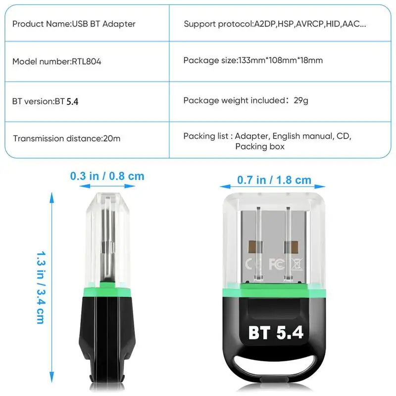 USB 무선 미니 송신기, 저지연 변속기, 실시간 오디오 어댑터, 이어폰 게임 콘솔용