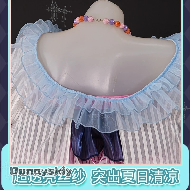 CR6.16*Shirasu Azusa Anime Blue Archive Cosplay Costume Beach Shirasu Azusa Pink Dress HalloweenCarnival Sweet Swimsuit Coat New - view 4