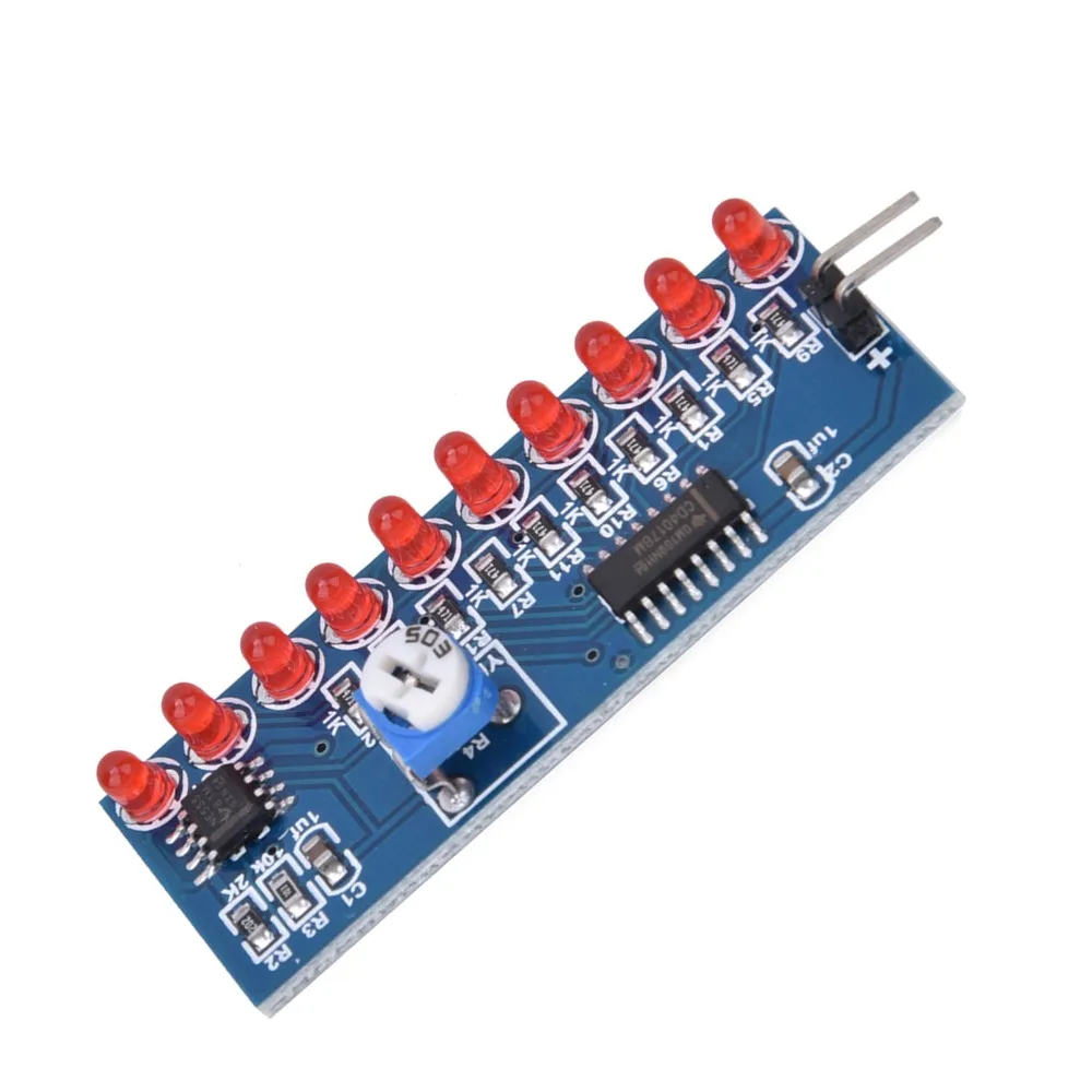 2Pcs NE555 CD4017 LED Flowing Light Effect 54 x 21mm Electronic Light Kit Finished Product Flowing Light DIY Projects