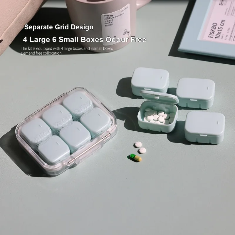 Pill Box Portable Small Sealed Large Capacity 7 Day Organizer for Outdoor Carrying and Daily Tablet Storage