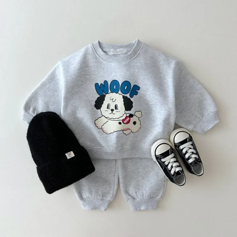 

Baby Spring Fashion Clothing Sets Girl Boy Clothes Set Print Cartoon Sweatshirt+Pants Kid Suit Outfit Autumn Costume Accessories