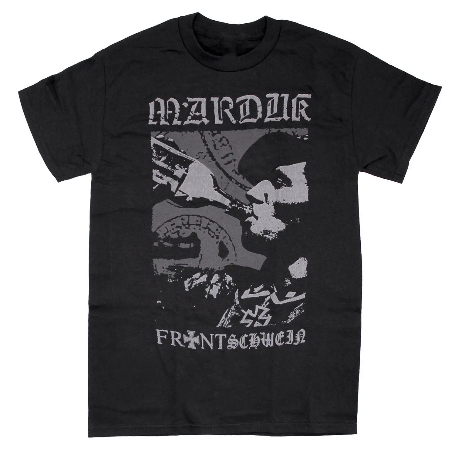 Men's Marduk Frontshwein Bottle T-shirt Large Black