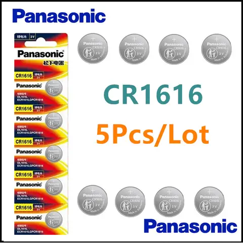 5pcs Original PANASONIC CR1616 CR 1616 3V Lithium Battery For Watch Calculator Clock Remote Control Toys Button Coins Cell