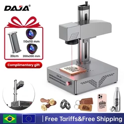 DAJA 20W/30W/50W S4 Fiber Laser Marking Machine Business Industrial Portable Engraver Engrave All Metal Jewelry Leather Plastic