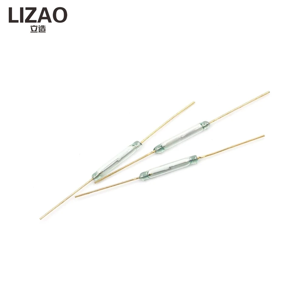 LIZAO 10PCS MKA14103 Dry Reed Tube Magnetic Switch Normally Open Type Glass Seal Size 2×14MM10