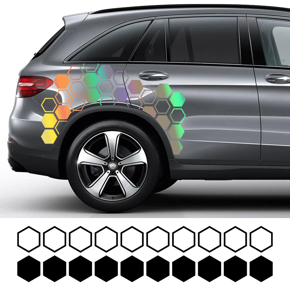 ملصقات سيارة على طراز خلية النحل ، شارات فينيل ، ملحقات ضبط السيارات ، باب جانبي ، نافذة ، تناسب الوفير ، جميع الموديلات ، تصنعها بنفسك ، 10 #4