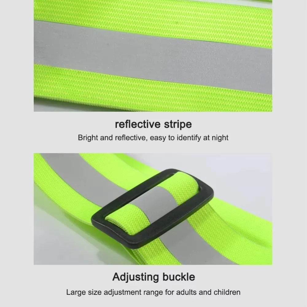 USB Rechargeable LED Running Vest Waterproof Adjustable Fit Glowing Reflector Vest Reflective Straps Breathable