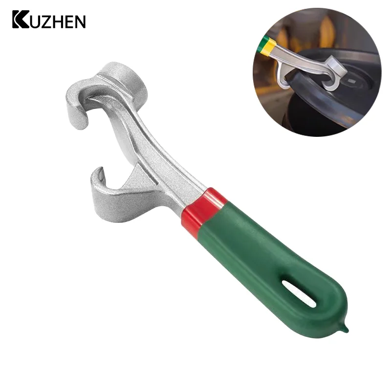 

Aluminum Alloy Bucket Opener Tool Paint Bucket Lid Opener Wrench With Non-slip Rubber Handle Grip For Home Industrial