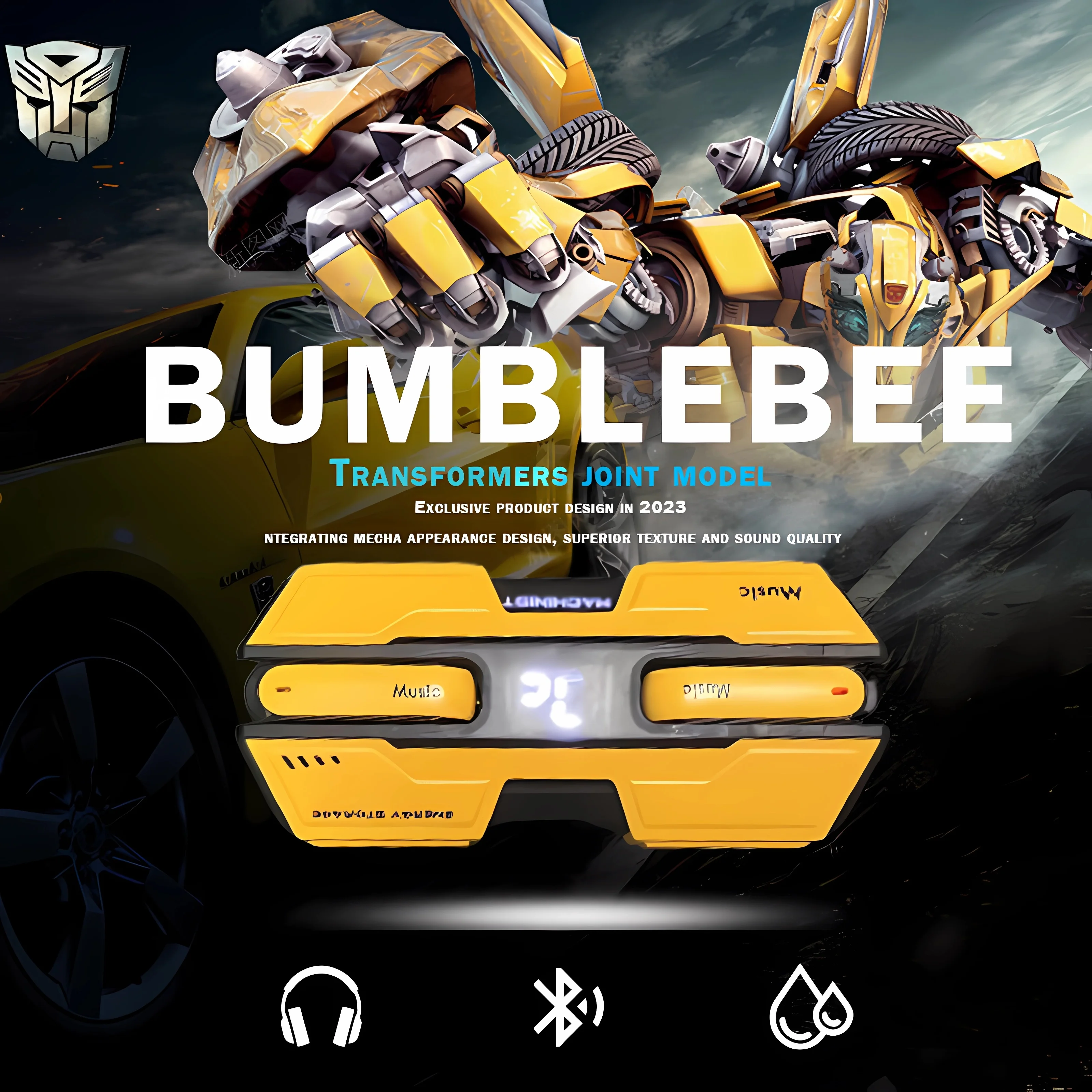 Transformers-auriculares inalámbricos G20 para videojuegos, cascos con Bluetooth, reducción de ruido, deportivos, con micrófono, novedad