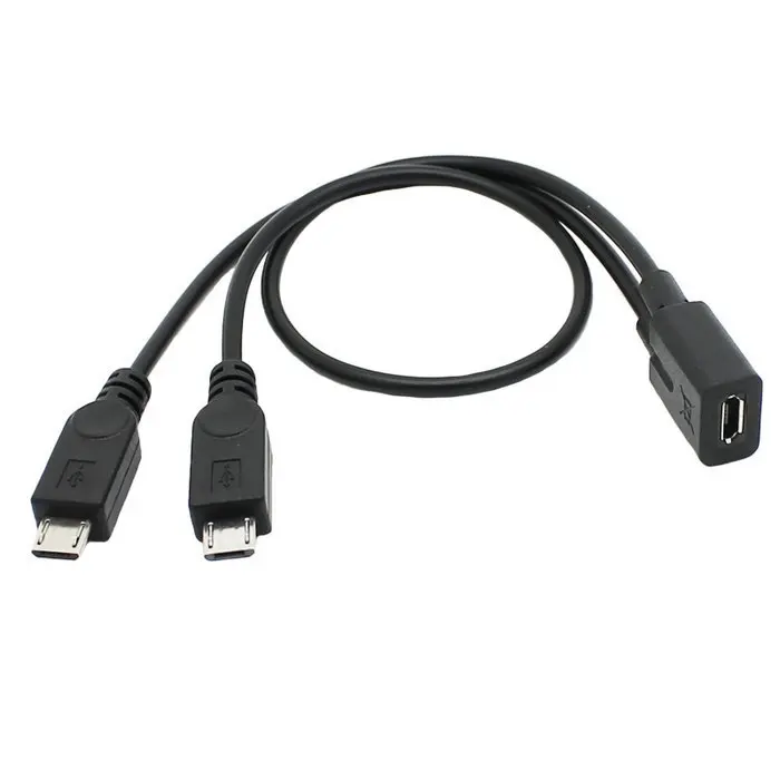 CY Micro USB Cable USB Micro B Male to Female Extention Charging Cable Adapter Splitter for Tablet Laptop Phone Galaxy I9500