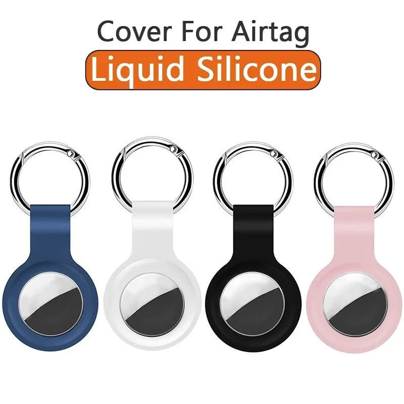 Pet Key Tracker Sleeve For AirTag Soft Silicone Case Waterproof Anti Lost Protective Cover Secure Sleeve For Bag Wallet Luggage